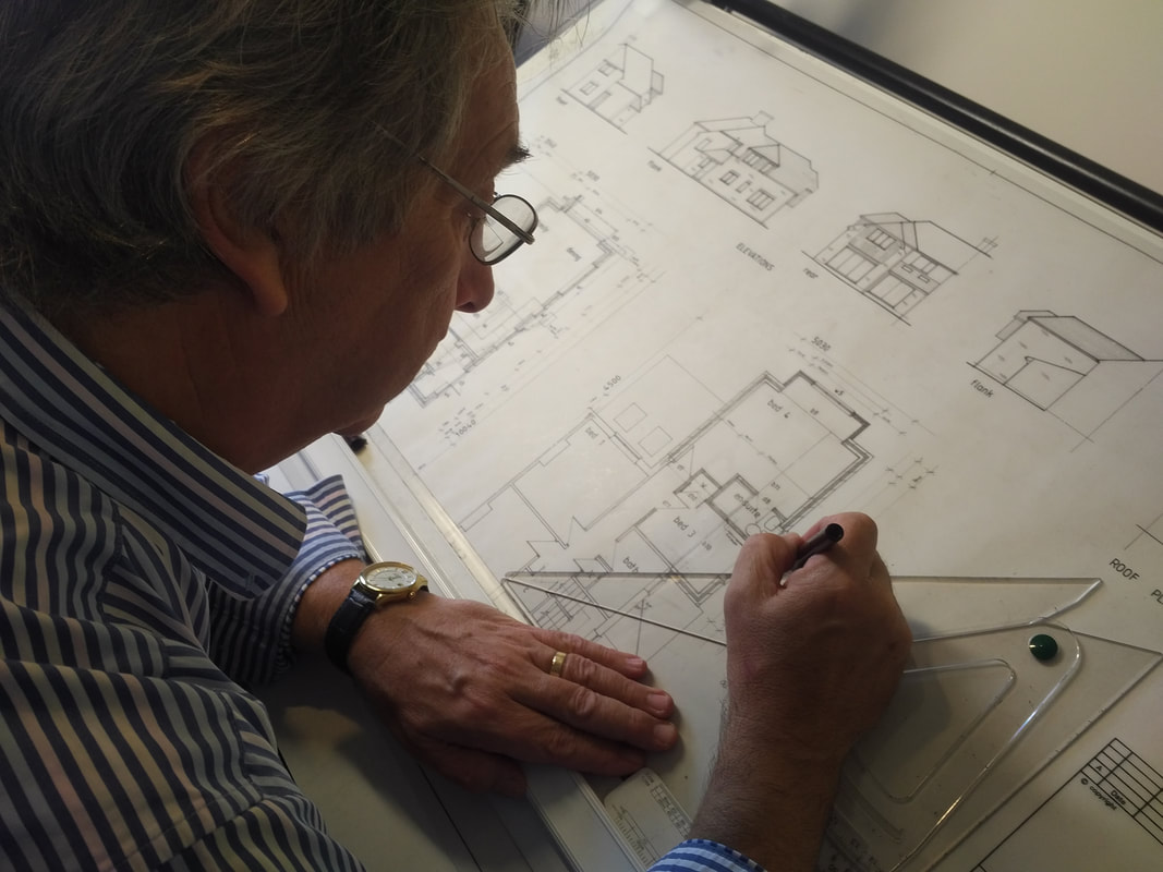 Hand drawn architectural plans by Ian at Focusmont